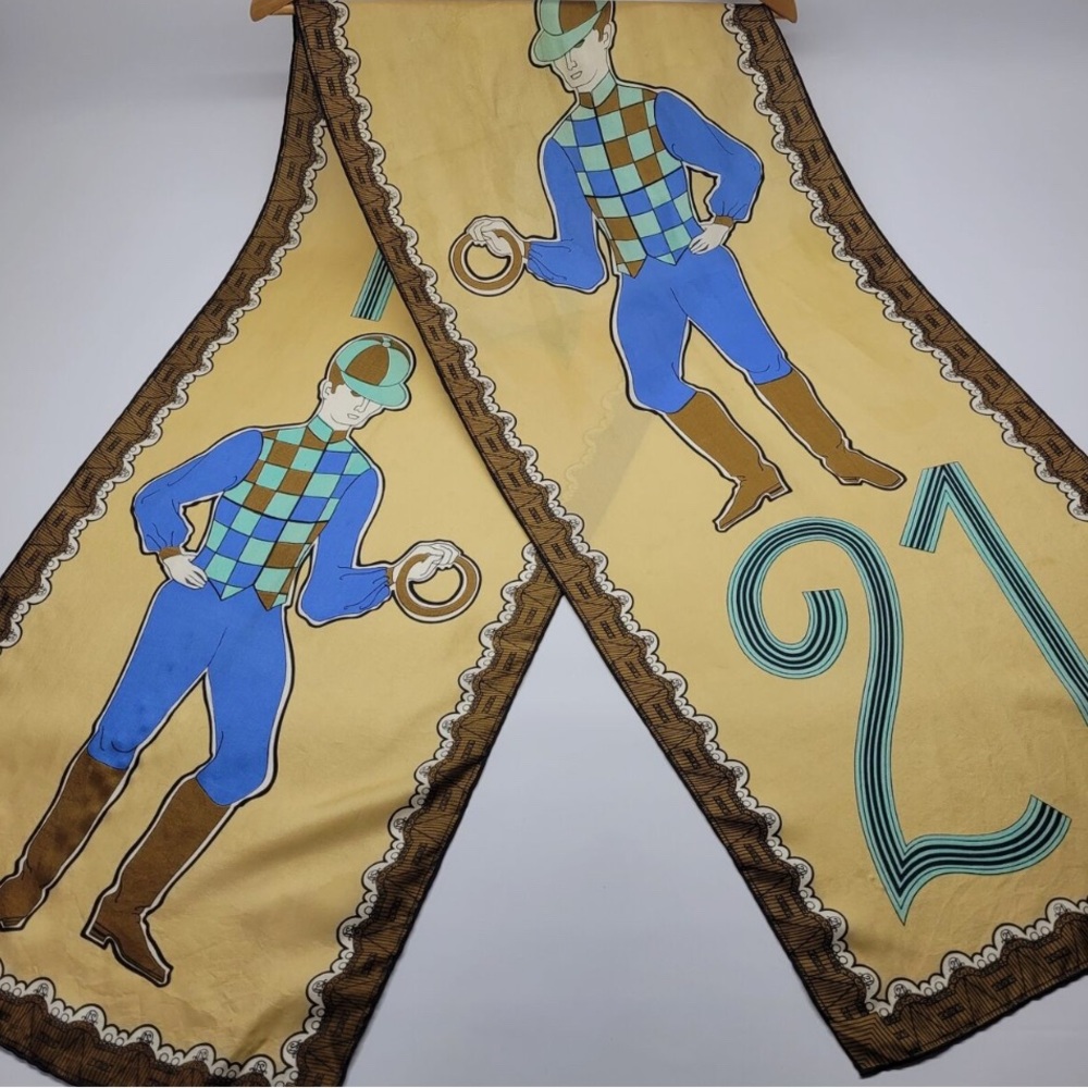 Silk Scarf Jack and Charlie's 21 Club Jockey XXIV VINTAGE